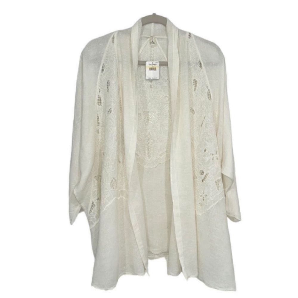 Free People White Crotchet/Lace Open Front
Cardigan(Size Medium) - Picture 2 of 11